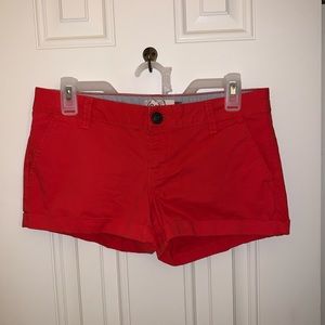 Kohl’s SO Brand Low Rise Chino Shortie Shorts Red Size 7
